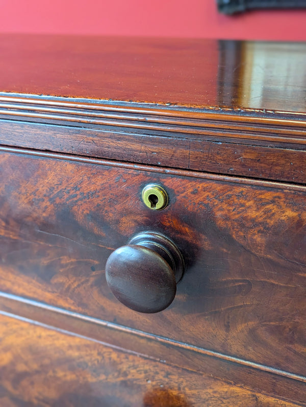 Antique Mid 19th Century Mahogany Chest of Drawers Circa 1850