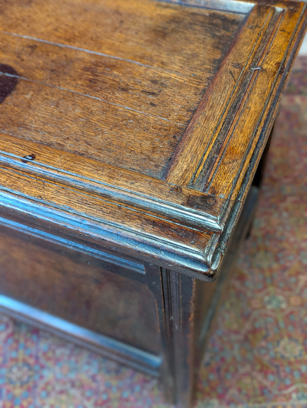 Antique 17th Century Panelled Oak Coffer