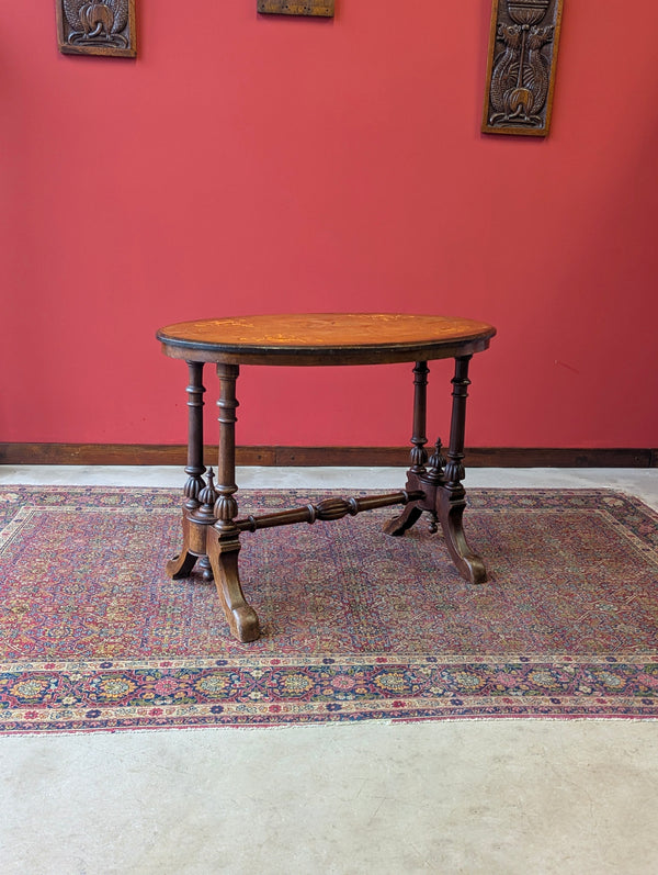 Antique 19th Century Oval Walnut Occasional Table / Coffee Table