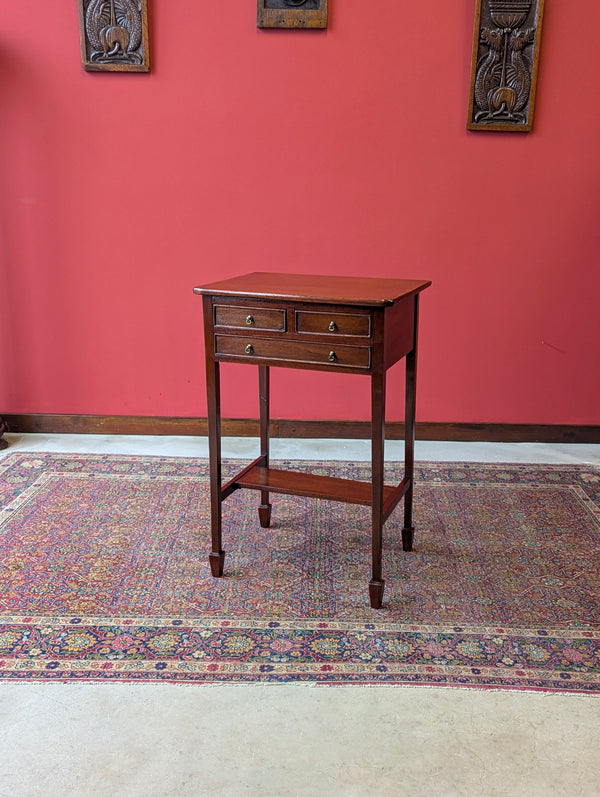 Antique Early 20th Century Side Table with Drawers / Bedside