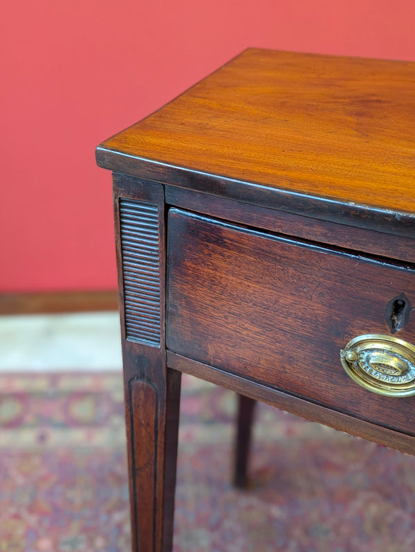 Antique Georgian Mahogany Bow Front Side Table Circa 1820