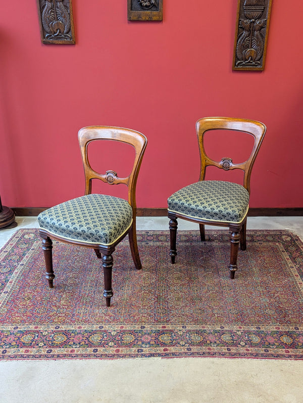 Pair of Antique Victorian Walnut Parlour Chairs