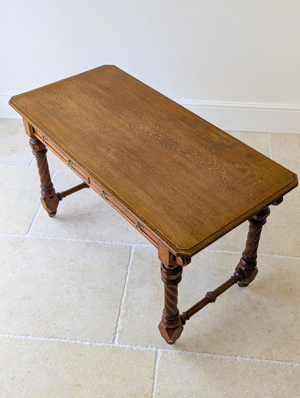 Antique Victorian Ash Writing Table by Hindley & Sons c.1880