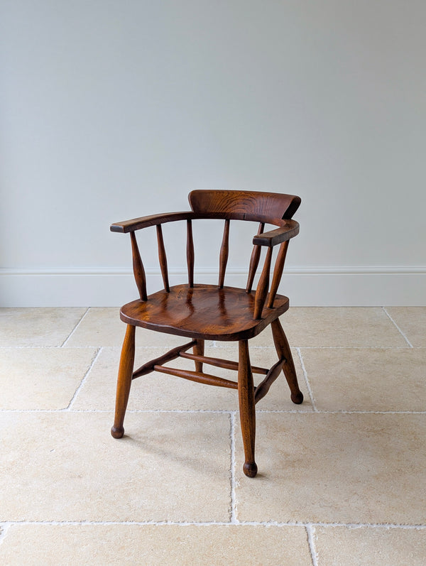 Arts & Crafts Style Utility CC41 Elm and Beech Desk Chair 1940’s