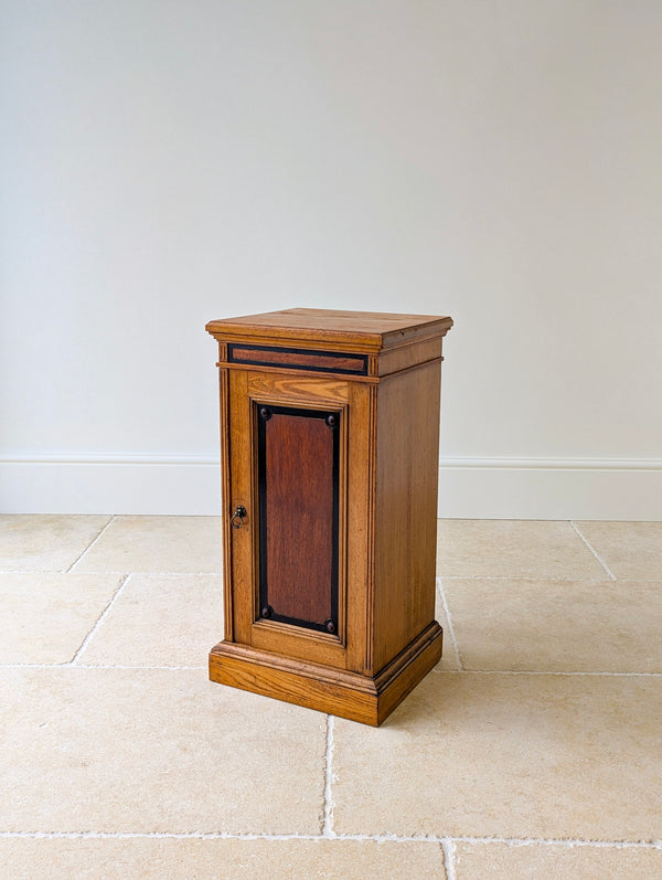 Antique Victorian Oak Bedside Cabinet c.1890