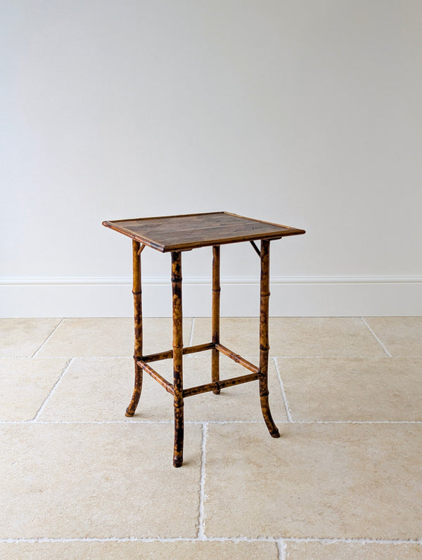 Antique Victorian Aesthetic Movement Inlaid Bamboo Occasional Table c.1880