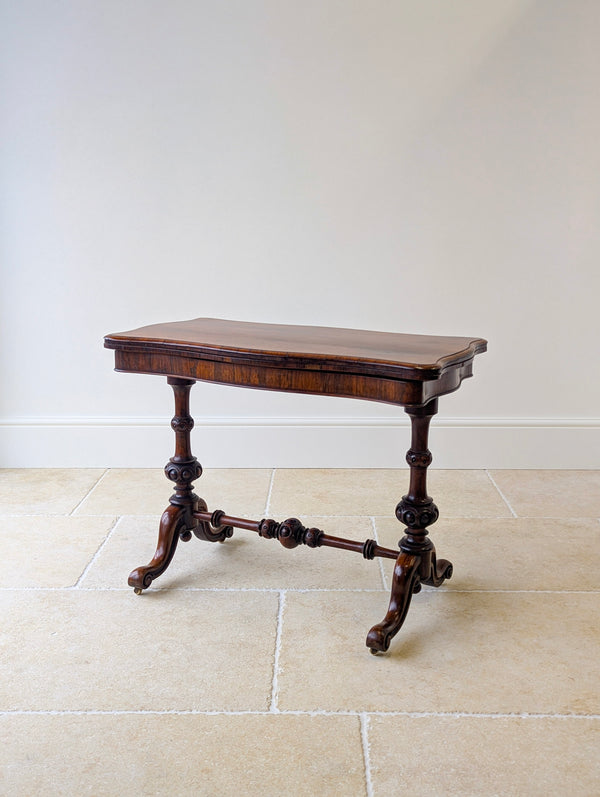 Antique Victorian Rosewood Card Table c.1860