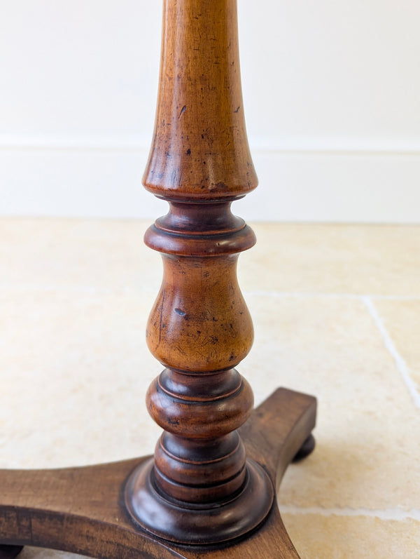 Antique Regency Mahogany and Beech Tilt-Top Wine Table c.1830