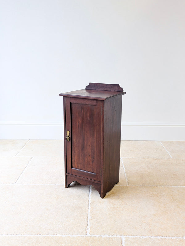 Antique Late Victorian Mahogany Bedside Cupboard c.1890