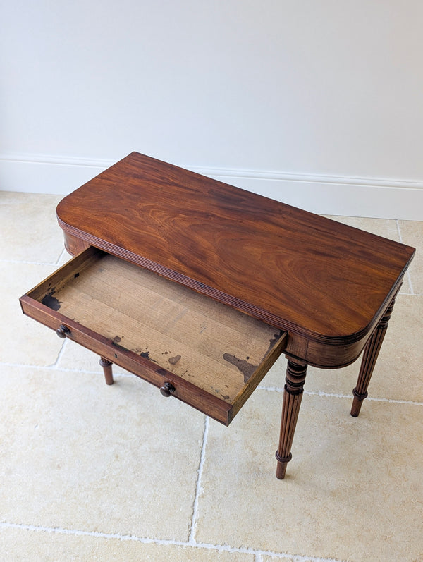 Antique Regency Mahogany Fold-Over Tea Table c.1820
