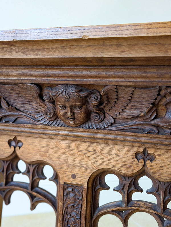Antique Victorian Gothic Revival Oak Prie-Dieu c.1890