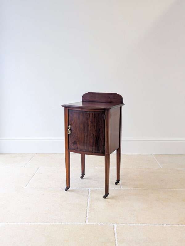 Antique Late Victorian Mahogany Bedside Cabinet c.1890