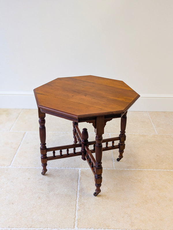 Antique Victorian Mahogany Octagonal Centre Table c.1890