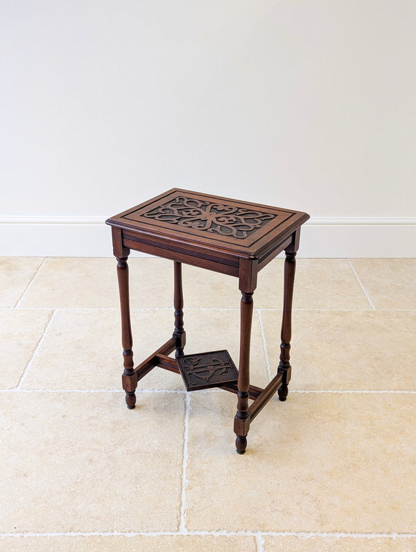 Antique Carved Mahogany Occasional Table c.1900