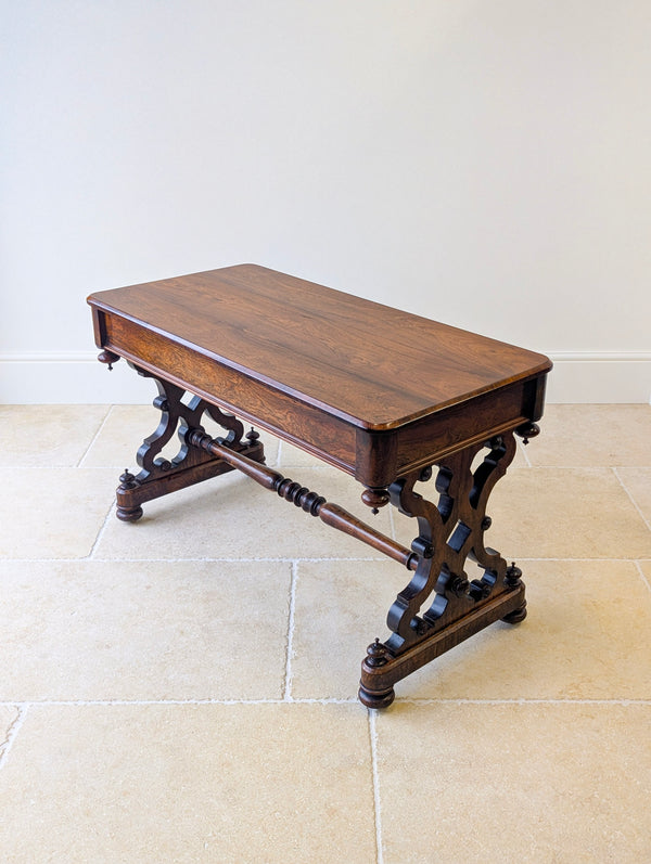 Antique Victorian Rosewood Library Table c.1870