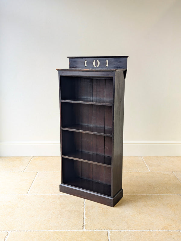 Antique Late Victorian Stained Pine Bookcase c.1890