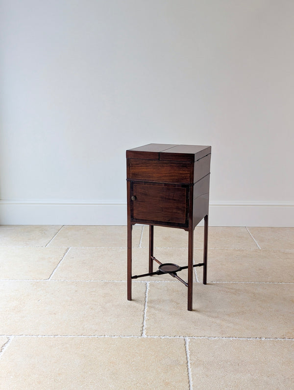 Antique Georgian Mahogany Gentleman’s Bedside Washstand c.1800