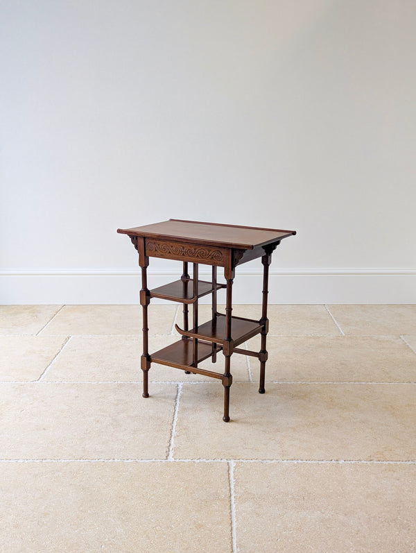 Antique Edwardian Mahogany Anglo-Japanese Pagoda Occasional Table c.1910