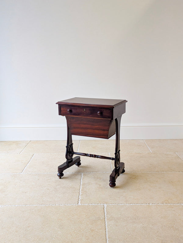 Antique Victorian Mahogany Sewing Table c.1880