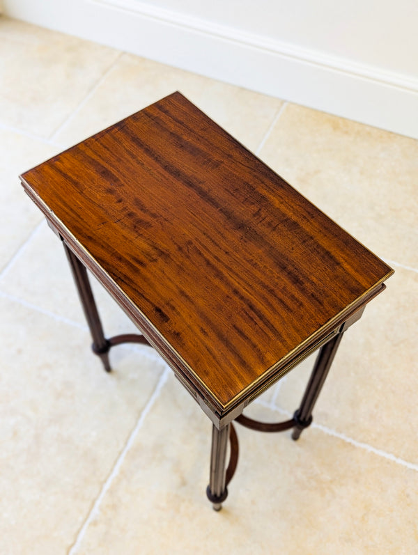 Antique Victorian Mahogany Triple-Top Folding Card Table c.1880