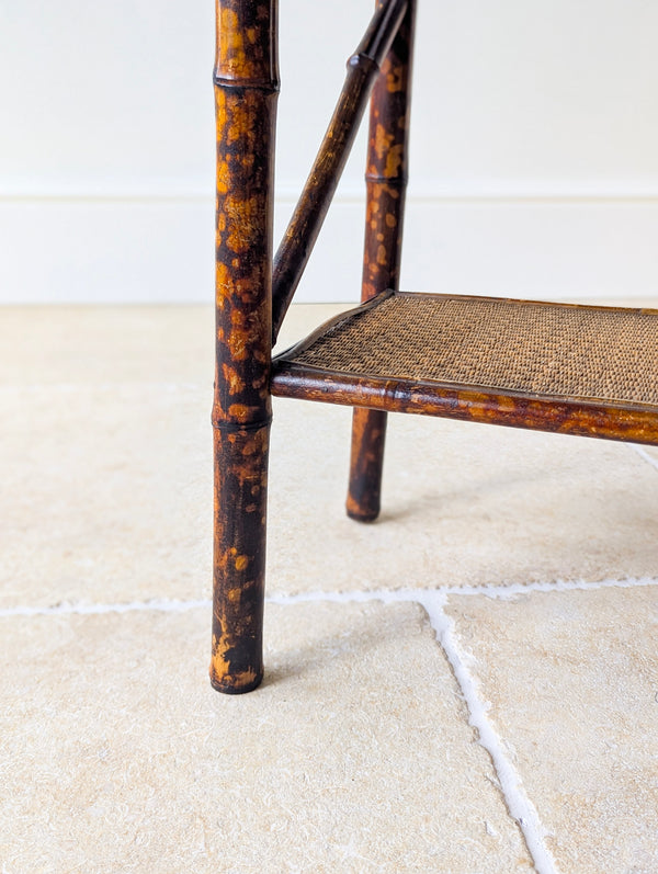 Antique Victorian Bamboo Three-Tier Occasional Table c.1890