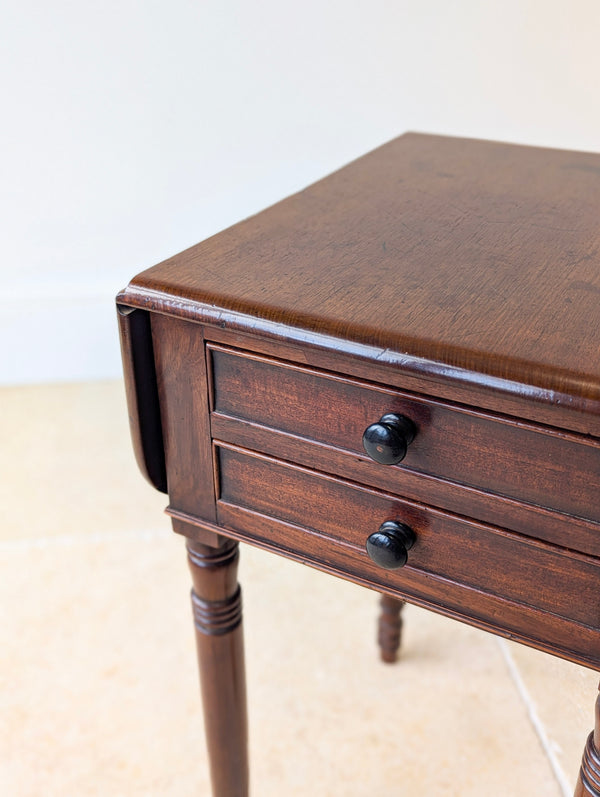 Antique Early Victorian Mahogany Pembroke Work Table c.1850