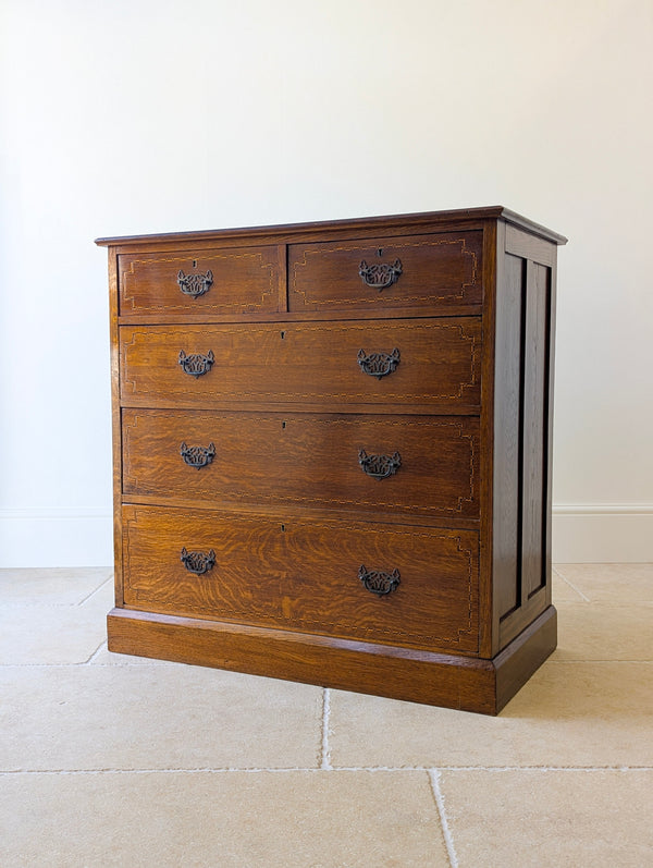 Antique Edwardian Oak Chest of Drawers c.1910