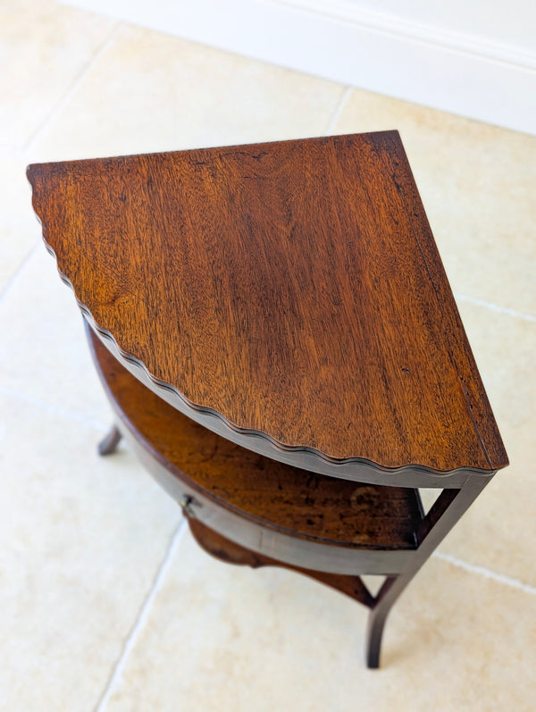Antique Georgian Mahogany Corner Stand c.1810