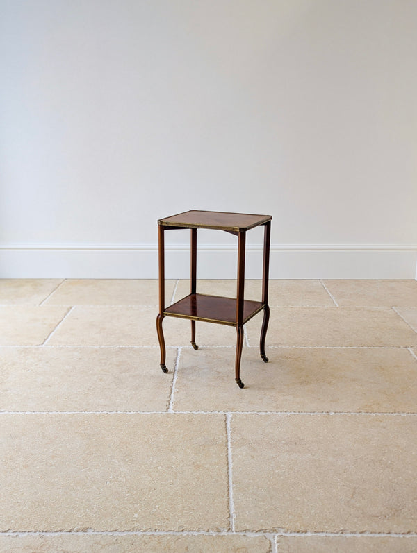 Antique Victorian Mahogany Two-Tier Occasional Table by W. Turner Lord & Co c.1880