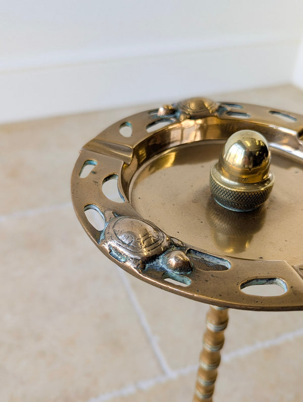 Antique Early 20th Century Brass Tortoise Floor-Standing Cigar Stand c.1920