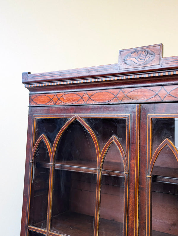 Antique Georgian Mahogany Bookcase Cabinet c.1800