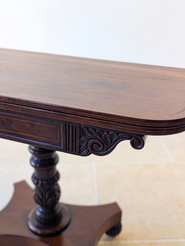 Antique William IV Mahogany Fold-Over Tea Table c.1830