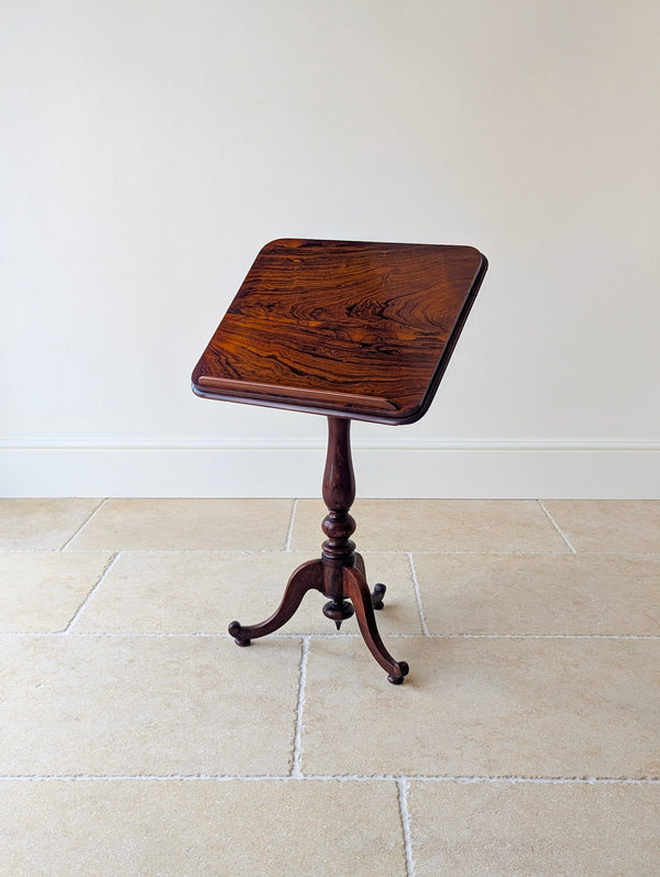 Antique William IV Rosewood Reading Stand & Occasional Table c.1830