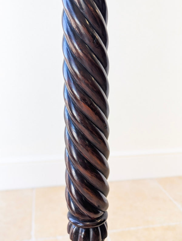 Antique Victorian Chippendale Revival Mahogany Torchère c.1880