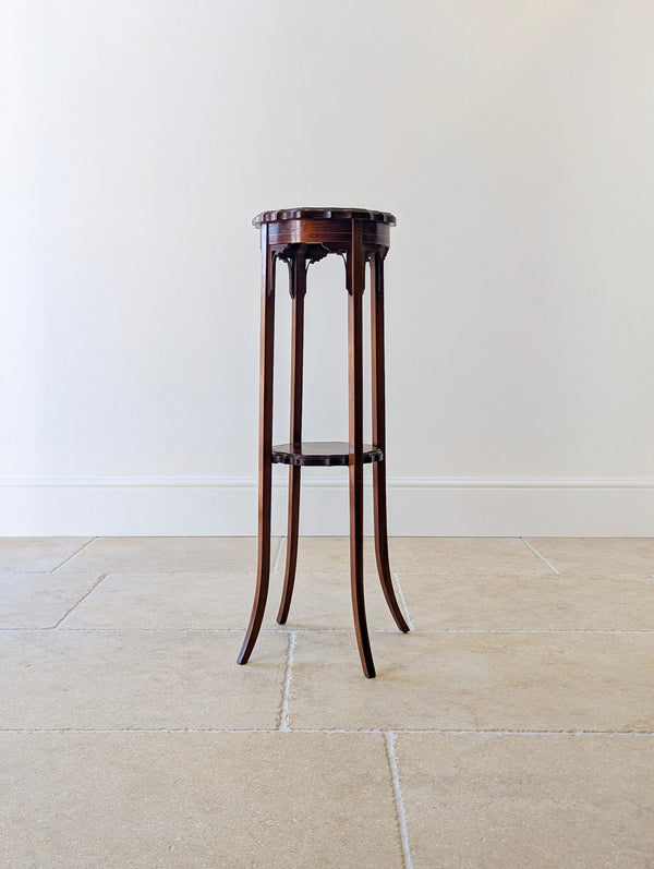 Antique Edwardian Inlaid Mahogany Torchère c.1905