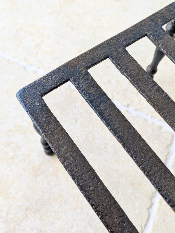 Antique Georgian Country-House Wrought Iron Hearth Footman c.1800