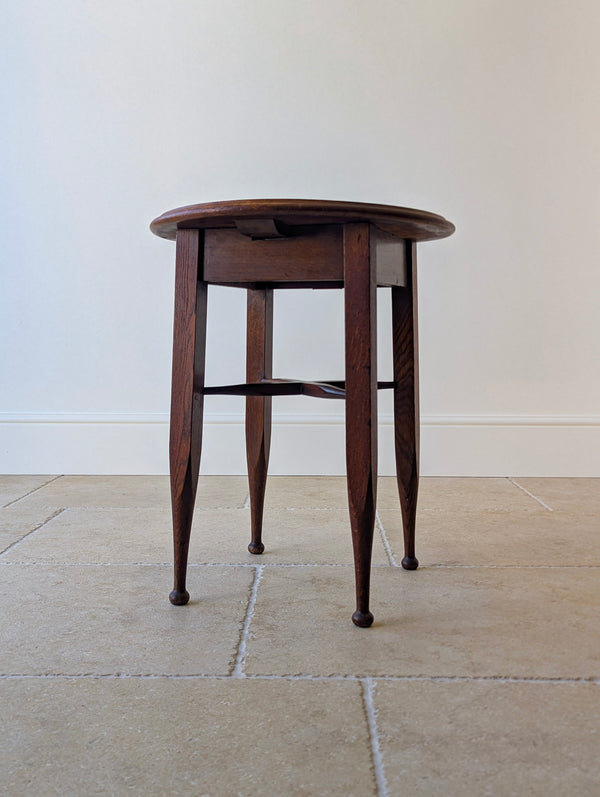Antique Edwardian Arts & Crafts Oak Occasional Table c.1910
