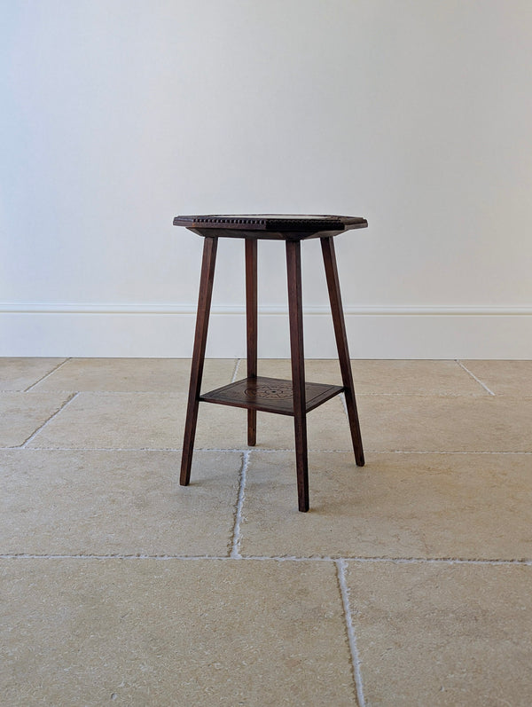 Antique Victorian Walnut Arts & Crafts Occasional Table c.1890