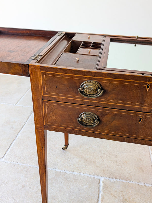 Antique Georgian Mahogany Folding Dressing Table c.1790