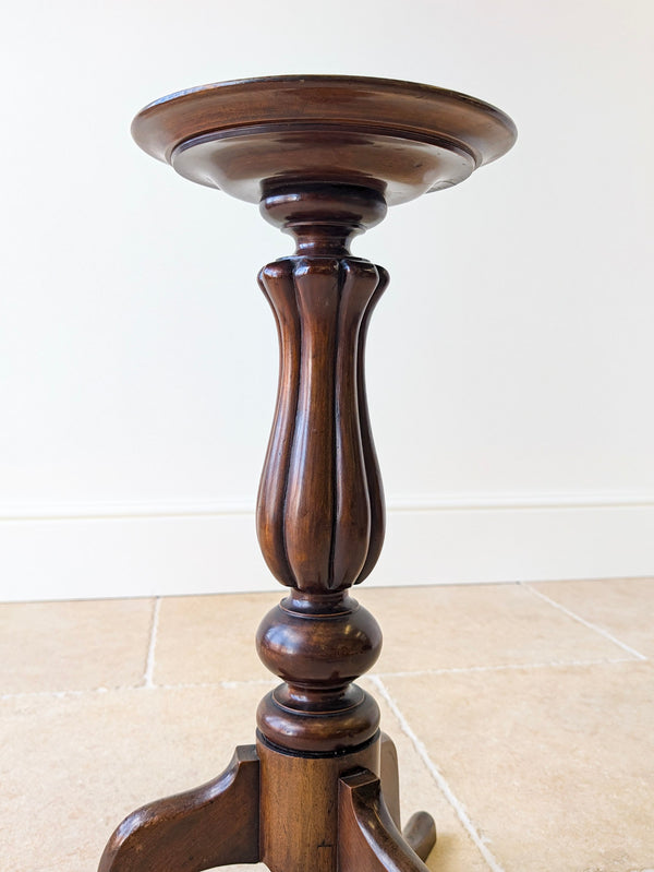 Antique Victorian Mahogany Tripod Candle Stand c.1890