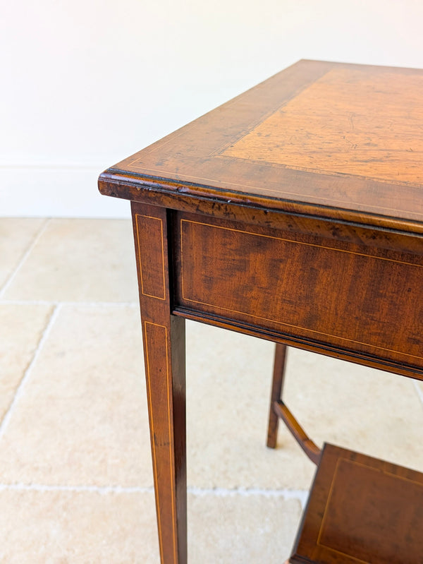 Antique George III Inlaid Mahogany & Burr Yew Occasional Table c.1790