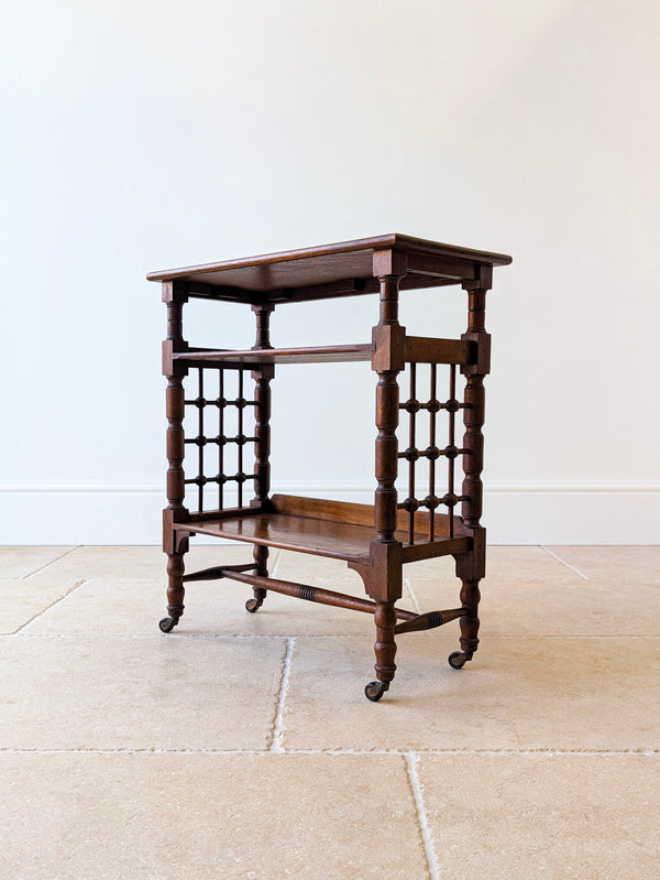 Antique Arts & Crafts Oak Liberty & Co. Reading Table Bookstand c.1900