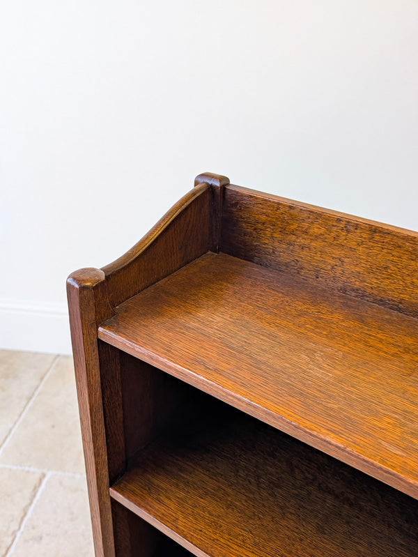 Antique Edwardian Arts & Crafts Oak Narrow Bookcase c.1910