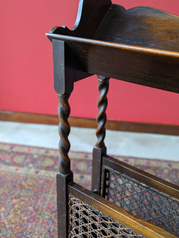 Antique Early 20th Century Oak Book Trough