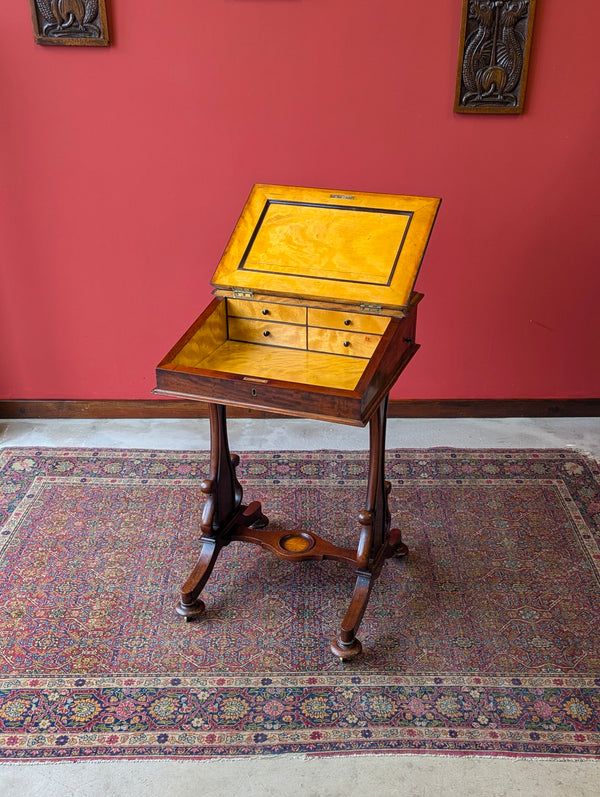 Antique Victorian Mahogany Davenport Writing Desk