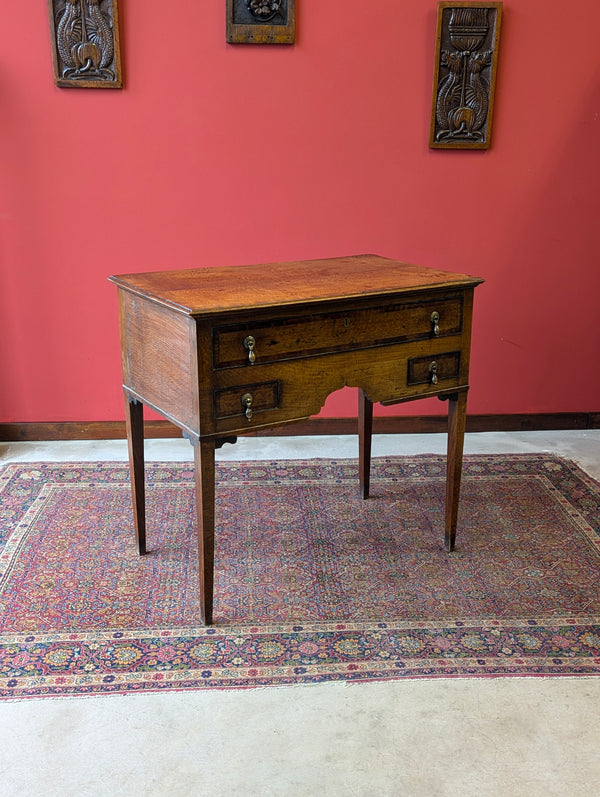 Antique 18th Century Georgian Welsh Oak Country-Made Lowboy Table