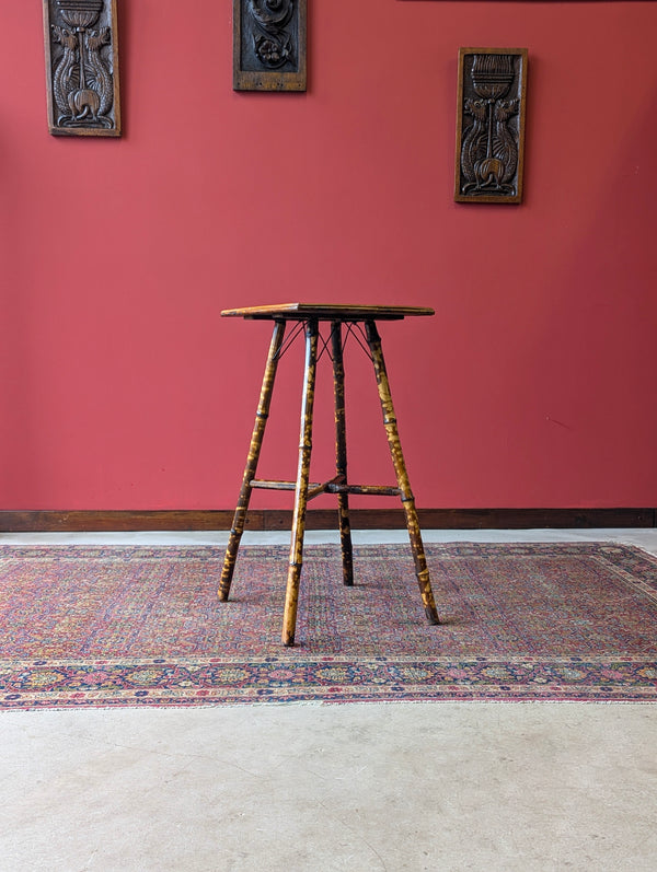 Antique Victorian Bamboo Occasional Table / Plant Stand