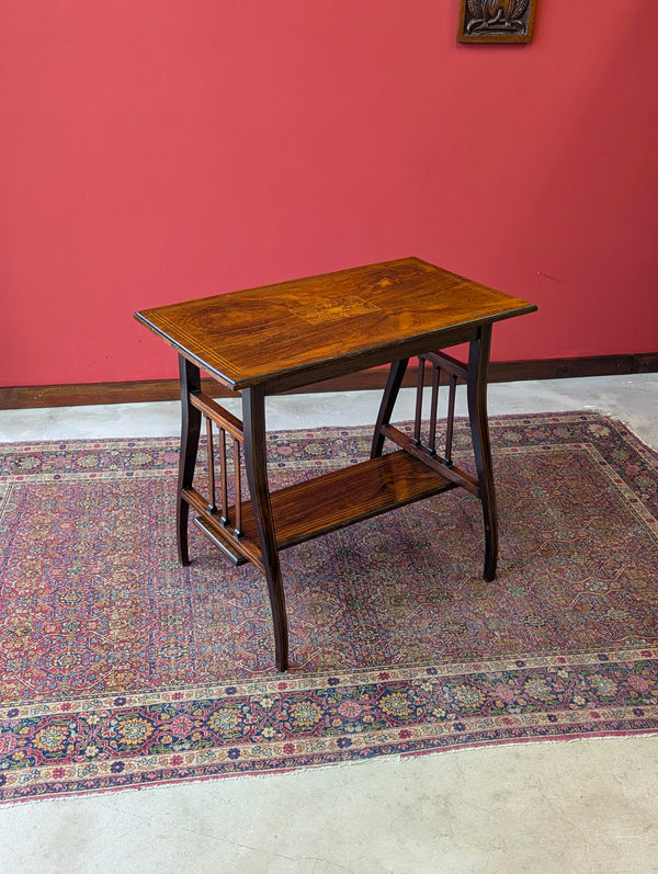 Antique Victorian Inlaid Rosewood Occasional Table