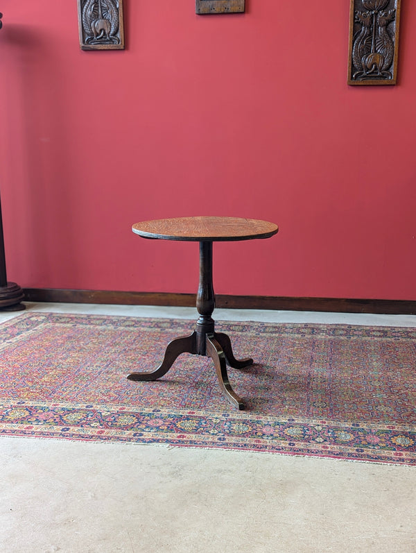 Antique 18th Century Georgian Oak Circular Pedestal Wine Table