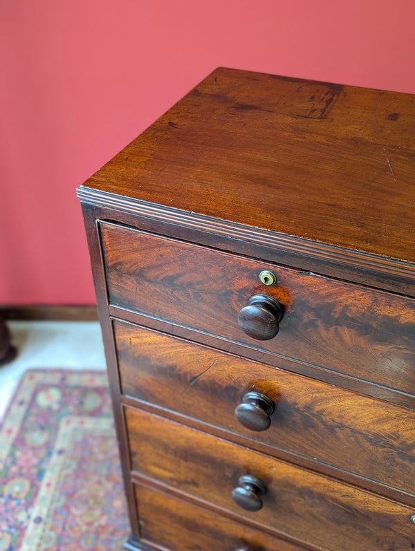 Antique Mid 19th Century Mahogany Chest of Drawers Circa 1850